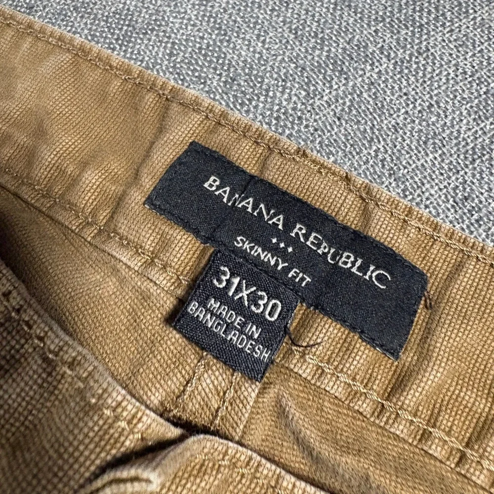 Banana Republic Corduroy Pants Mens 31x30 (Fits‎ 31x27) Tan Skinny Fit Brown